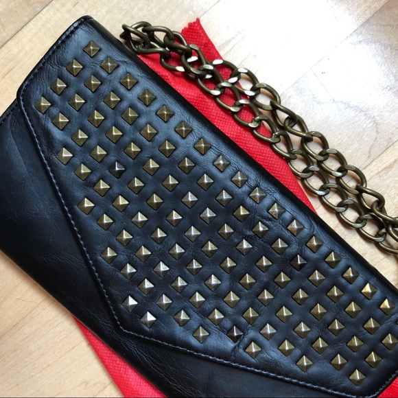 Matt & Nat Handbags - Matt & Nat vegan leather studded clutch wristlet